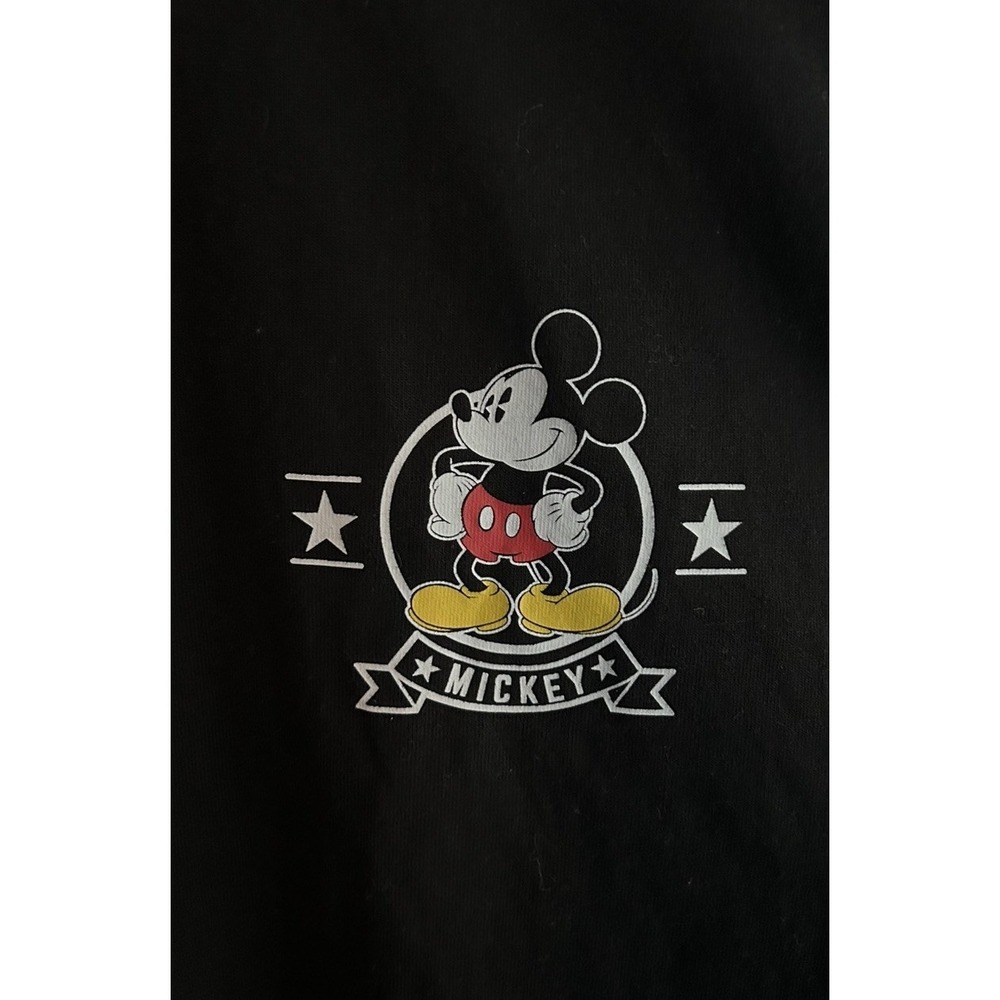 Disney Mickey Mouse Spirit Jersey Black White Stripe Oversized‎ Shirt Size Small